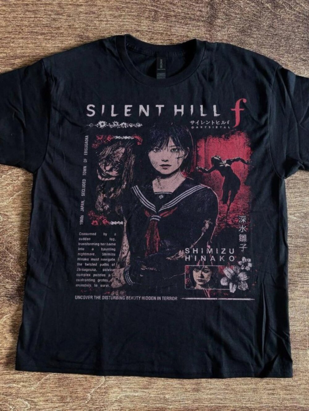 Black Slient Hill Gaming Graphic Tee